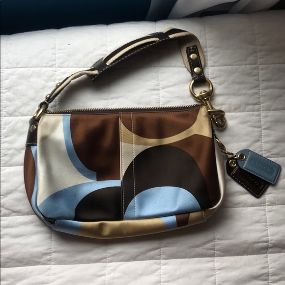 Coach small silk handbag - Picture 1 of 9